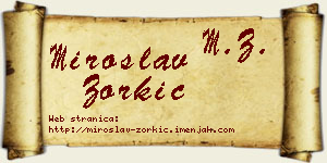 Miroslav Zorkić vizit kartica